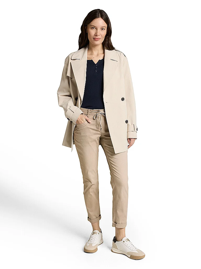 Tom Tailor Pantalon 1040963 Tapered Relaxed Soft Taupe Grey 38 Femme 3